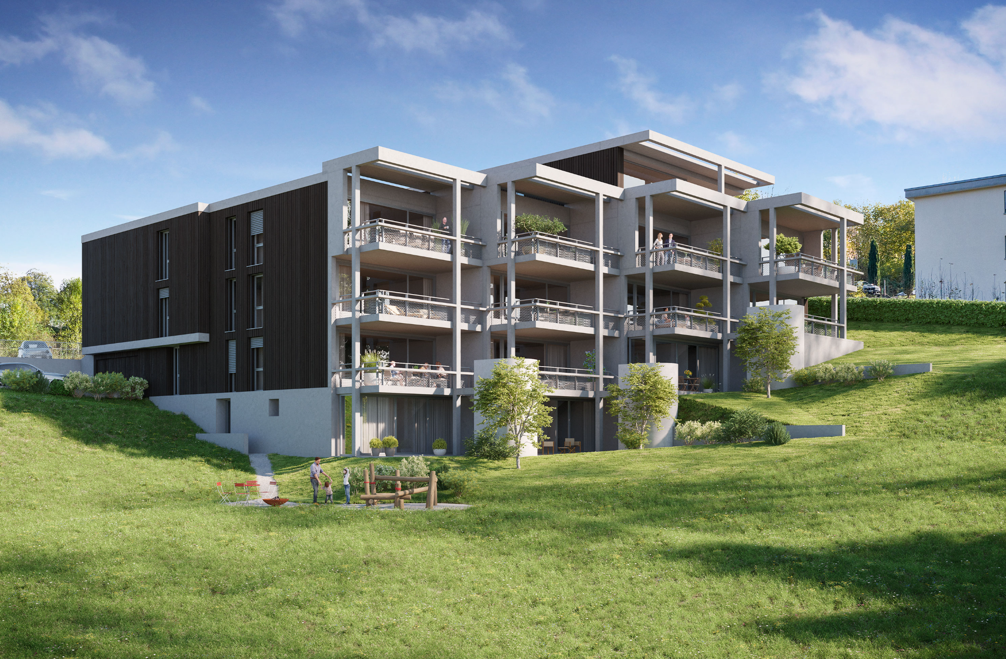 Neubau MFH Waldblick – Aussenansicht